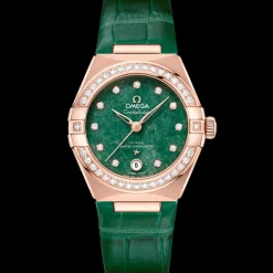 29 mm, Sedna™ gold on leather strap^OMEGA Discount