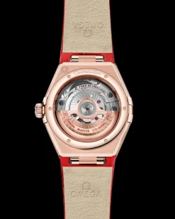 29 mm, Sedna™ gold on leather strap^OMEGA Best