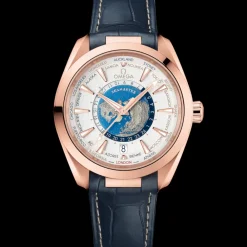 43 mm, Sedna™ gold on leather strap^OMEGA Sale