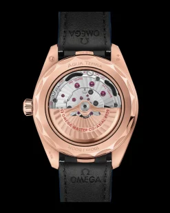 43 mm, Sedna™ gold on leather strap^OMEGA Sale