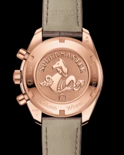 38 mm, Sedna™ gold on leather strap^OMEGA Outlet