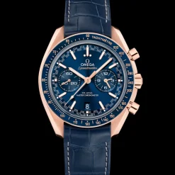 44.25 mm, Sedna™ gold on leather strap^OMEGA New