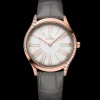 36 mm, Sedna™ gold on leather strap^OMEGA New