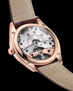 40 mm, Sedna™ gold on leather strap^OMEGA Clearance