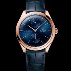 40 mm, Sedna™ gold on leather strap^OMEGA Sale