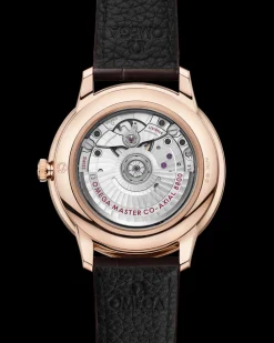 40 mm, Sedna™ gold on leather strap^OMEGA Discount