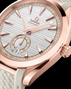 41 mm, Sedna™ gold on rubber strap^OMEGA Best