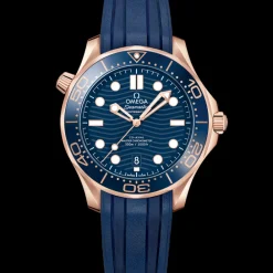 42 mm, Sedna™ gold on rubber strap^OMEGA New