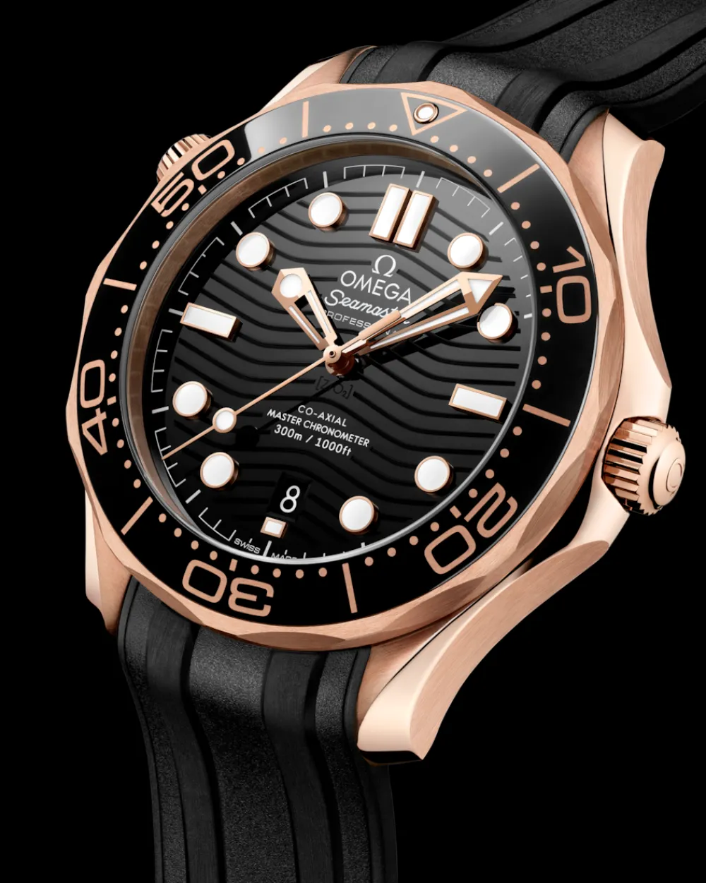 42 mm, Sedna™ gold on rubber strap^OMEGA Outlet