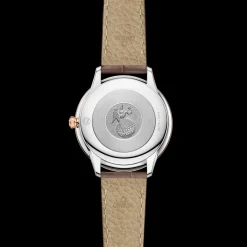 30 mm, steel ‑ Sedna™ gold on leather strap^OMEGA New