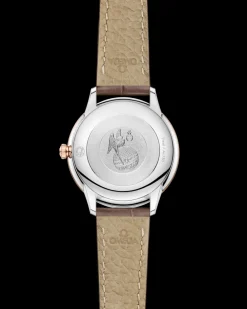 27.5 mm, steel ‑ Sedna™ gold on leather strap^OMEGA Sale