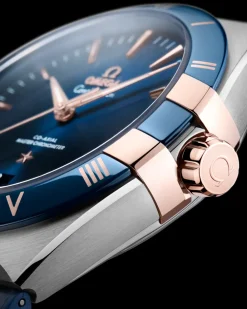 41 mm, steel ‑ Sedna™ gold on leather strap^OMEGA Sale