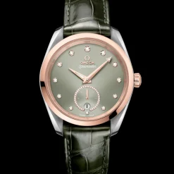 38 mm, steel ‑ Sedna™ gold on leather strap^OMEGA Discount