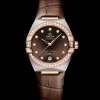 36 mm, steel ‑ Sedna™ gold on leather strap^OMEGA Hot