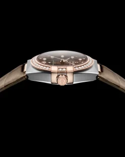 36 mm, steel ‑ Sedna™ gold on leather strap^OMEGA Hot