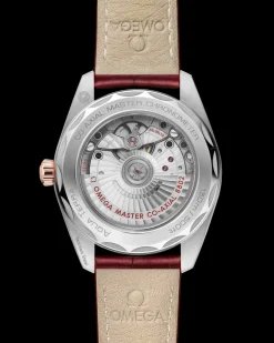 38 mm, steel ‑ Sedna™ gold on leather strap^OMEGA New