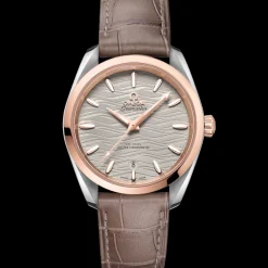 38 mm, steel ‑ Sedna™ gold on leather strap^OMEGA Clearance