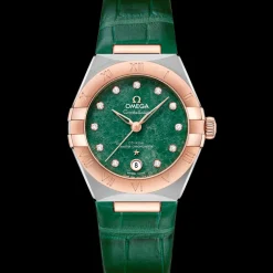 29 mm, steel ‑ Sedna™ gold on leather strap^OMEGA Discount