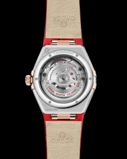 29 mm, steel ‑ Sedna™ gold on leather strap^OMEGA Outlet