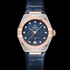 29 mm, steel ‑ Sedna™ gold on leather strap^OMEGA Discount