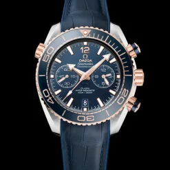45.5 mm, steel ‑ Sedna™ gold on leather strap with rubber lining^OMEGA Best