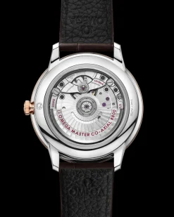 40 mm, steel ‑ Sedna™ gold on leather strap^OMEGA New