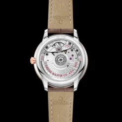 34 mm, steel ‑ Sedna™ gold on leather strap^OMEGA Outlet
