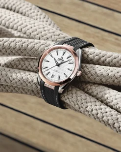 41 mm, steel ‑ Sedna™ gold on rubber strap^OMEGA Clearance