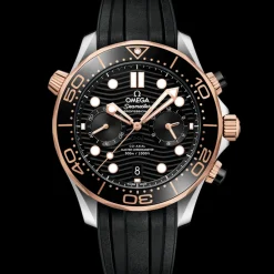 44 mm, steel ‑ Sedna™ gold on rubber strap^OMEGA Hot