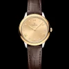 27.5 mm, steel ‑ yellow gold on leather strap^OMEGA Sale