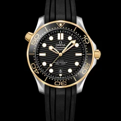 42 mm, steel ‑ yellow gold on rubber strap^OMEGA Fashion