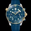 44 mm, steel ‑ yellow gold on rubber strap^OMEGA Outlet