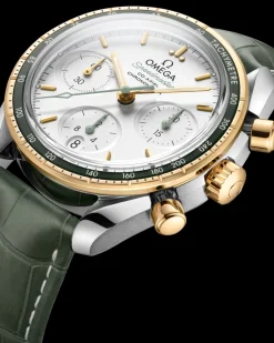 38 mm, steel ‑ yellow gold on leather strap^OMEGA Hot