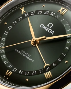 42 mm, steel ‑ yellow gold on alligator^OMEGA New