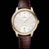 40 mm, steel ‑ yellow gold on leather strap^OMEGA Outlet