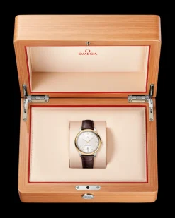 40 mm, steel ‑ yellow gold on leather strap^OMEGA Outlet