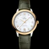 34 mm, steel ‑ yellow gold on leather strap^OMEGA Discount
