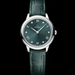 27.5 mm, steel on leather strap^OMEGA Best