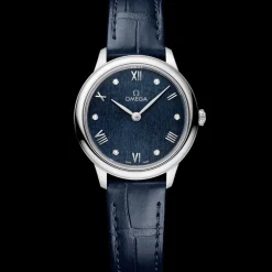 27.5 mm, steel on leather strap^OMEGA Fashion