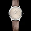 27.5 mm, steel on leather strap^OMEGA New
