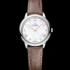 27.5 mm, steel on leather strap^OMEGA Outlet