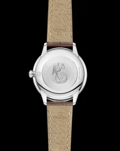 27.5 mm, steel on leather strap^OMEGA Outlet