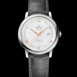 39.5 mm, steel on leather strap^OMEGA Discount