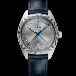 41 mm, steel on leather strap^OMEGA Outlet