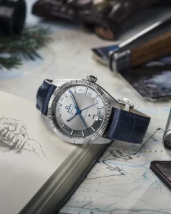 41 mm, steel on leather strap^OMEGA Outlet