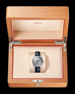41 mm, steel on leather strap^OMEGA Outlet
