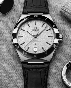 41 mm, steel on leather strap^OMEGA Clearance