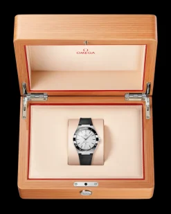 41 mm, steel on leather strap^OMEGA Clearance