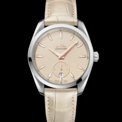 38 mm, steel on leather strap^OMEGA Discount