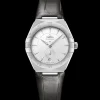 34 mm, steel on leather strap^OMEGA Outlet